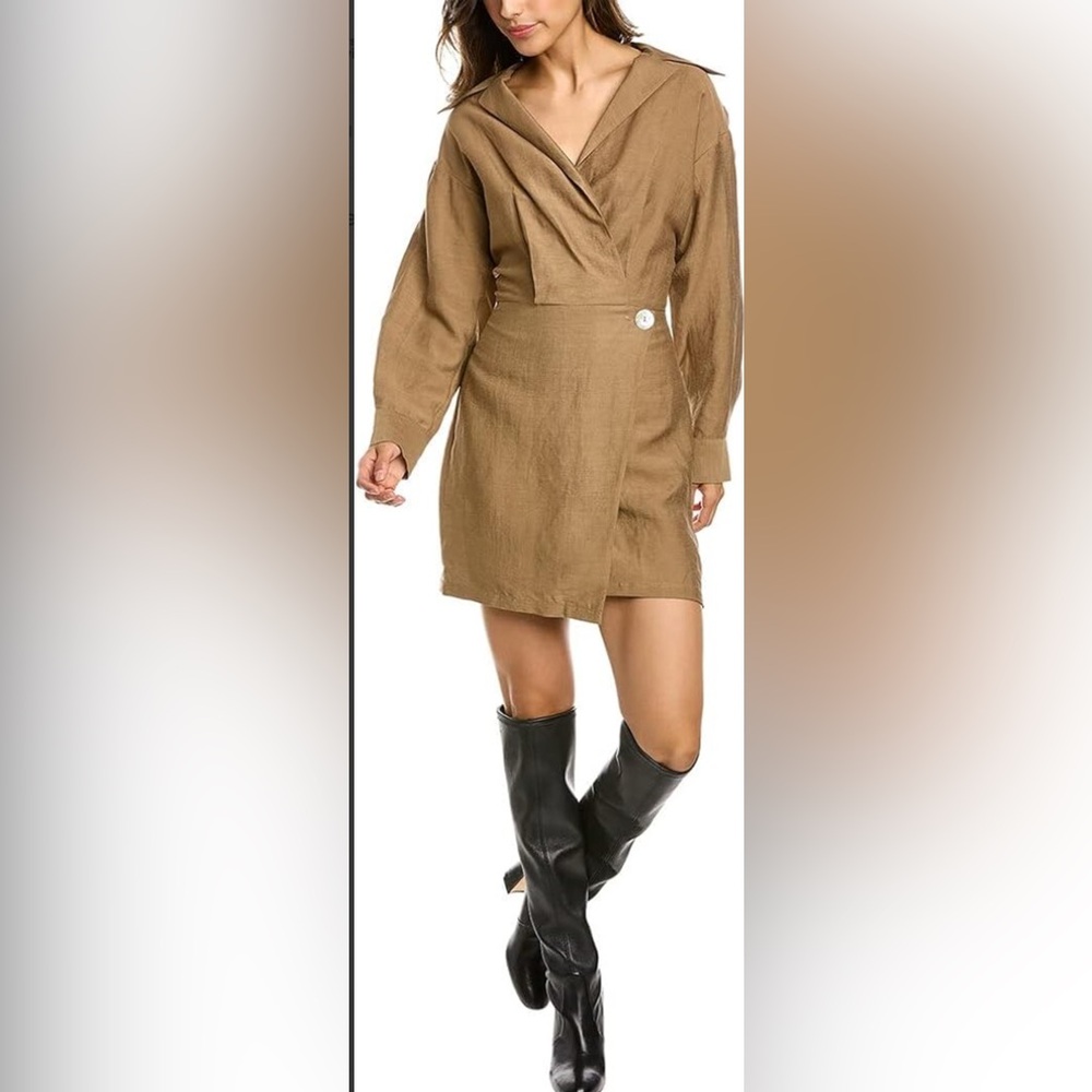 VINCE $445 linen blend mini dress